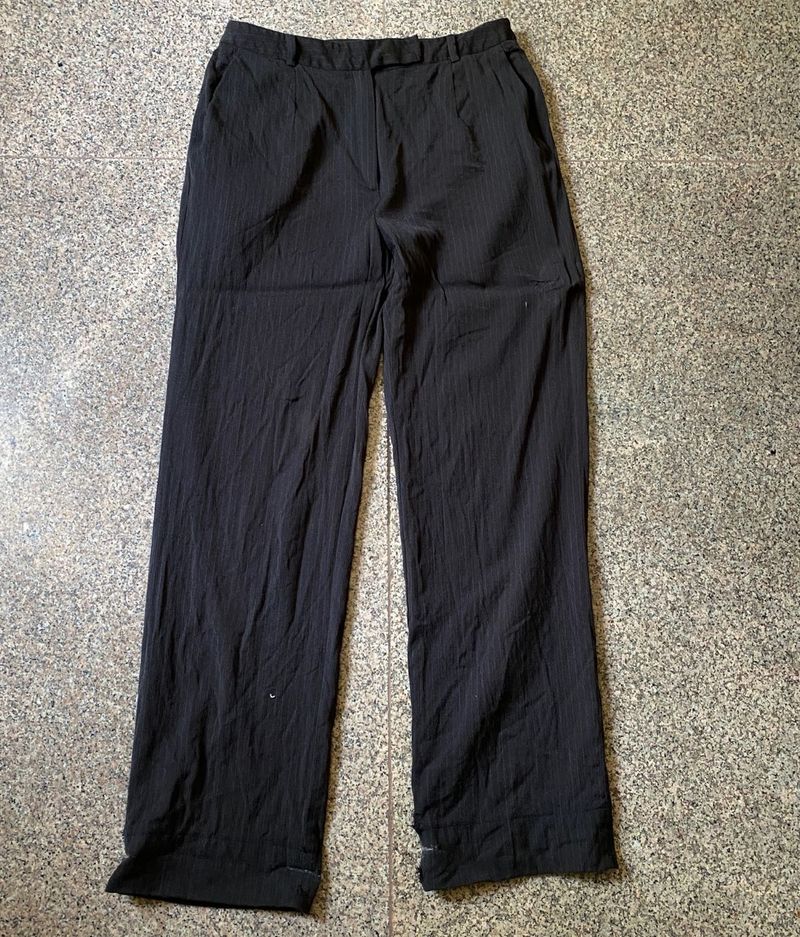 Black Wide-Leg Trousers