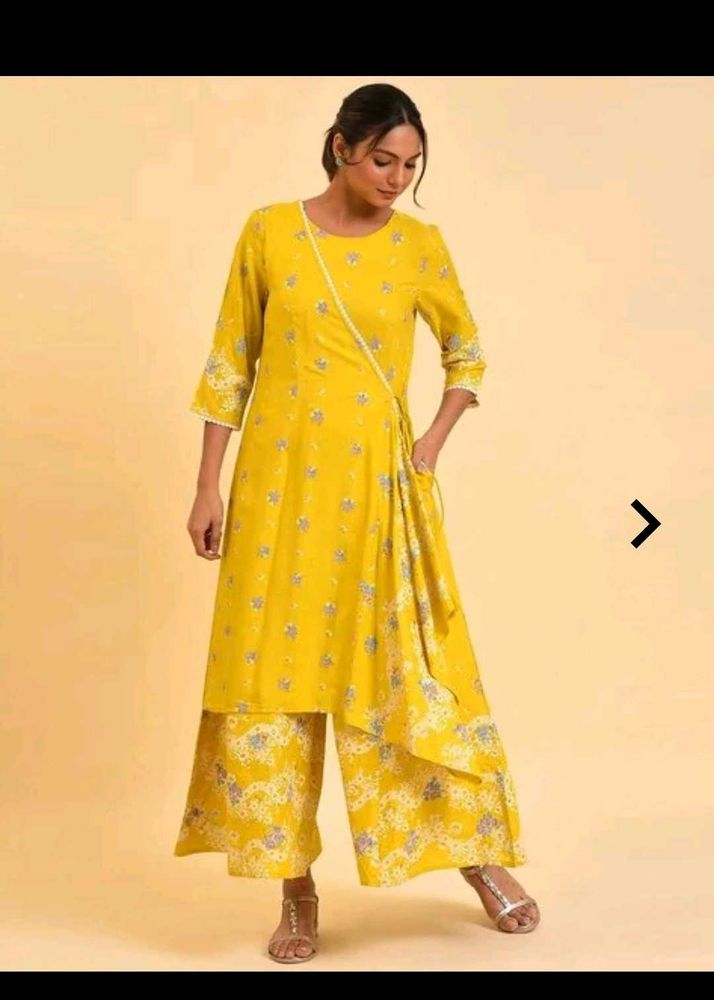 NEW W Yellow Printed jumpsuit Set