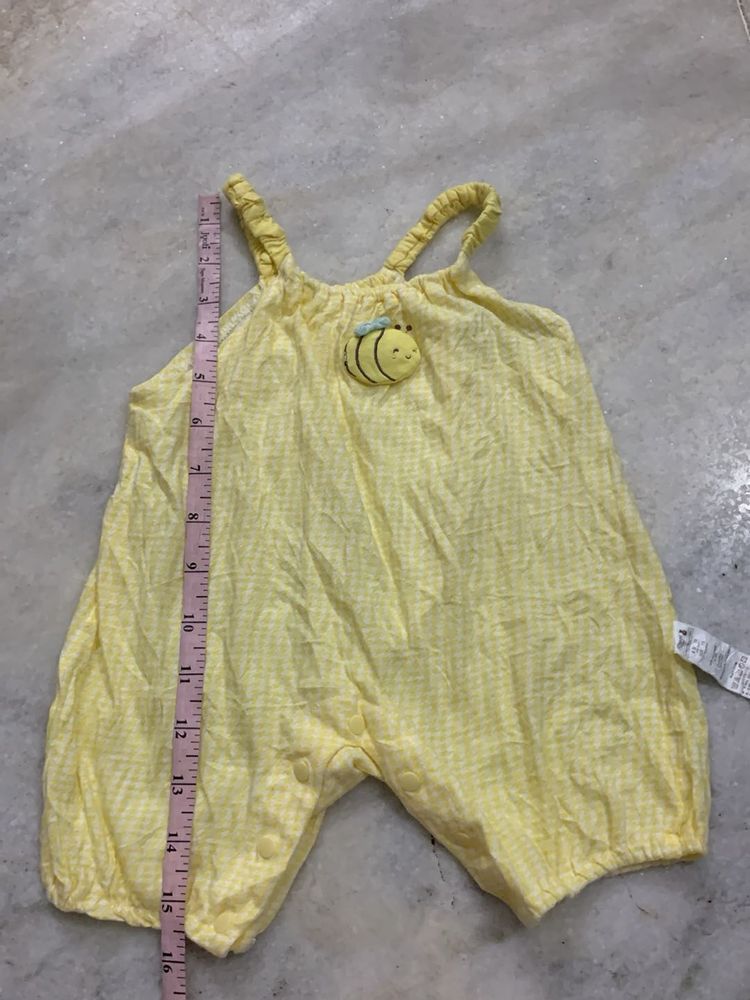 Cute Baby Girl's Yellow Bee Romper