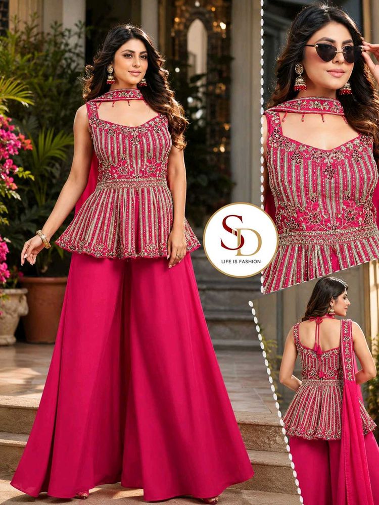 divider kurti with dupta