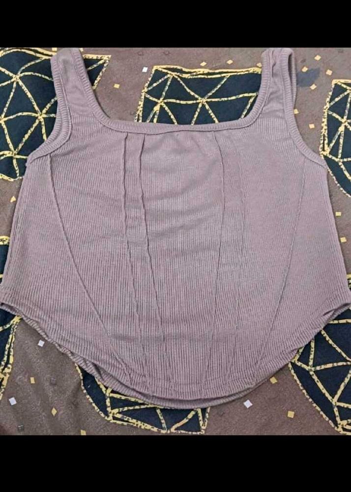 Ribbed Corset Style Tank Top