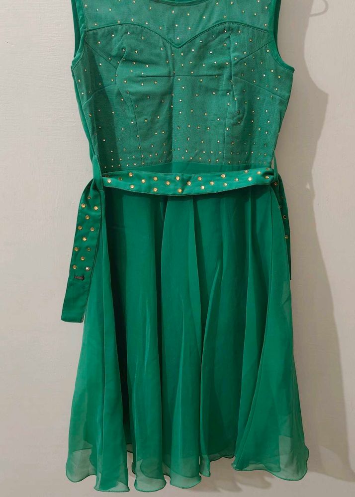 Stunning Green Embellished Dress