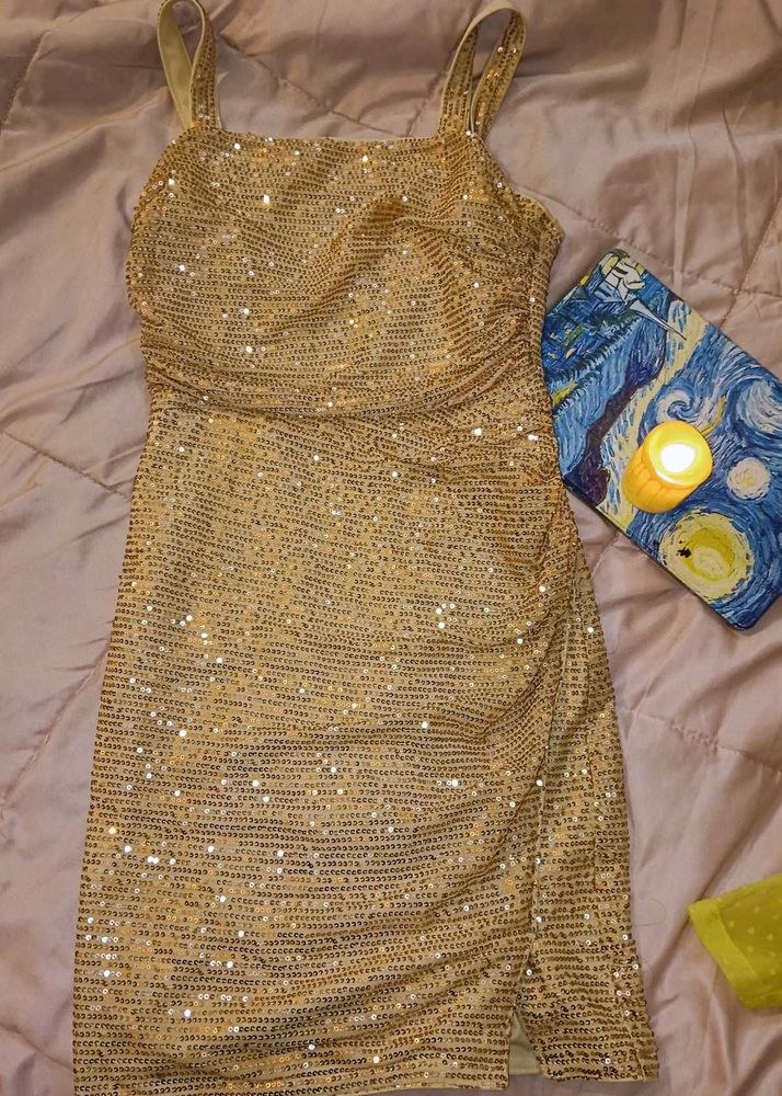 Sparkling Gold Sequin Dress