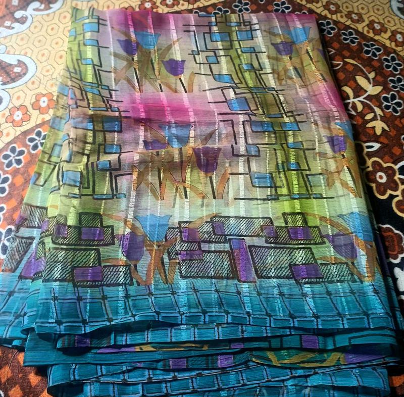 Floral Print Saree