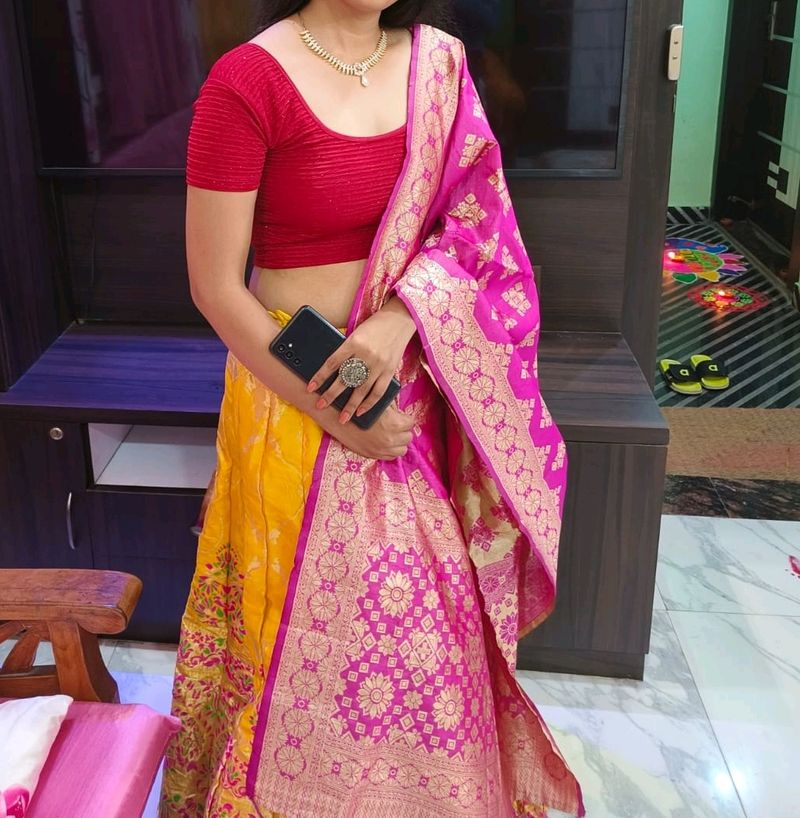 Vibrant Banarasi Silk Saree