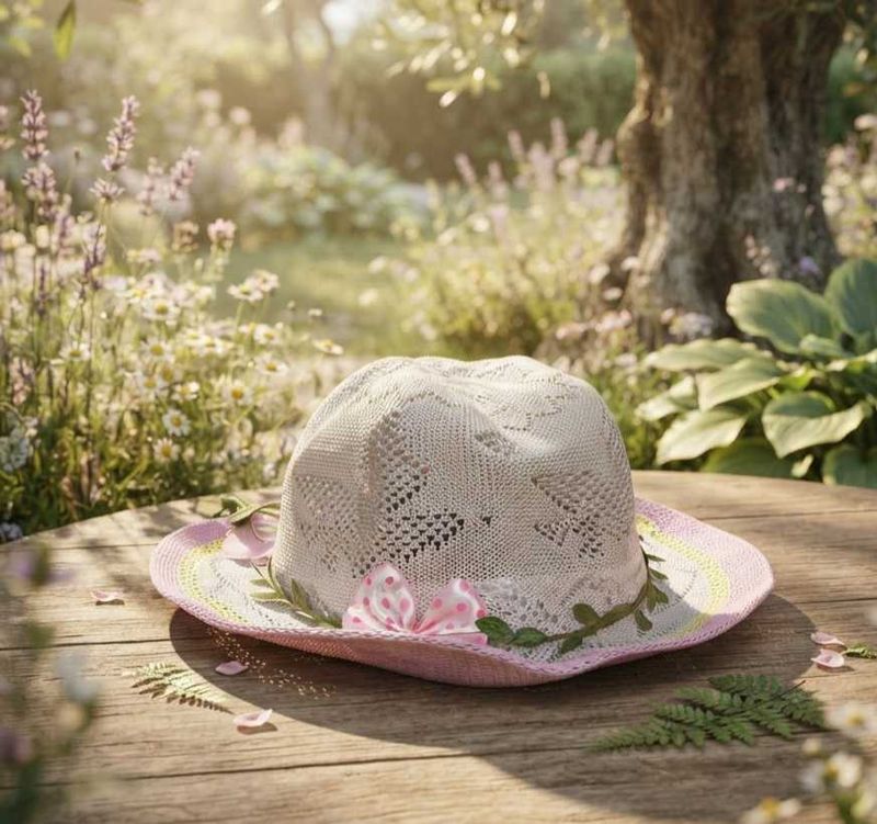 Charming Straw Hat with Floral Accents