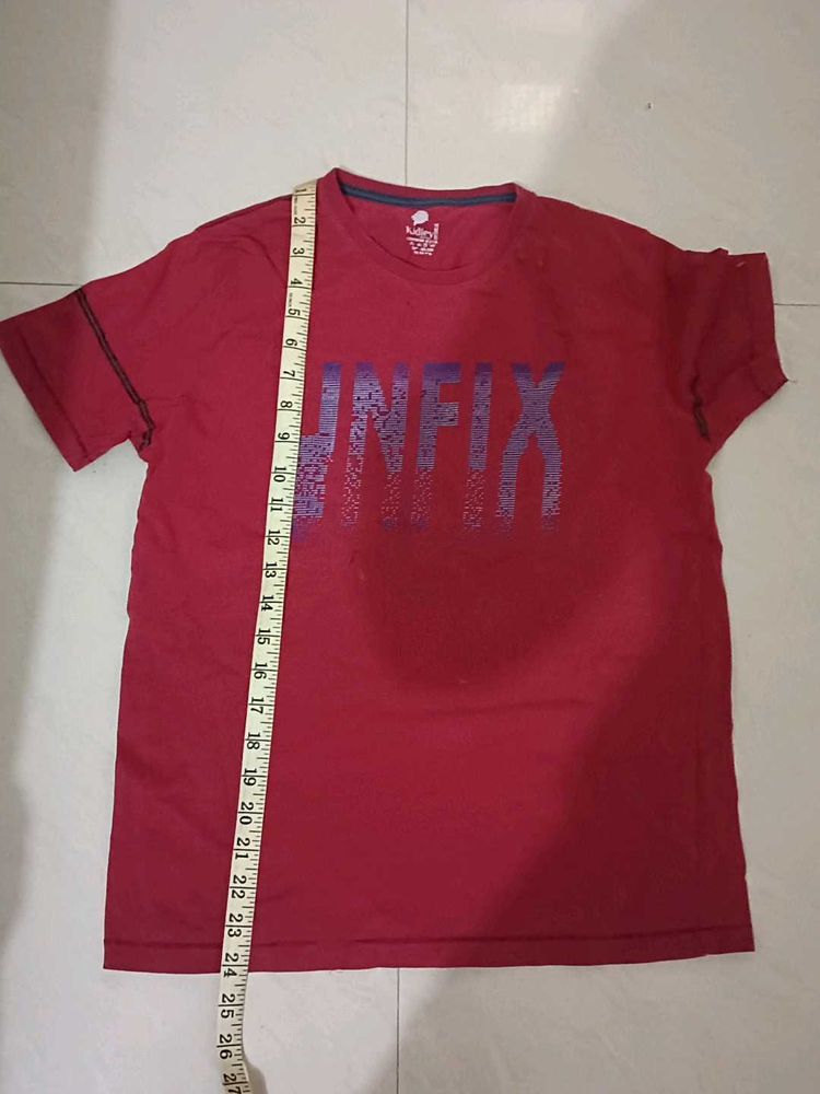 Men's Red Graphic T-Shirt