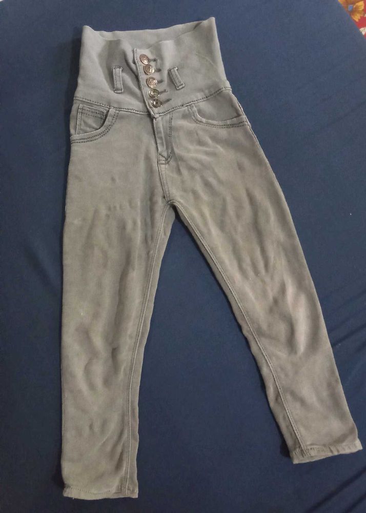 High Waisted Button Fly Jeans