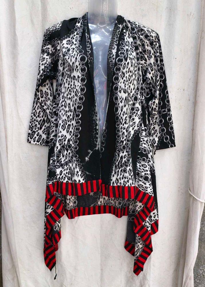 I. Stylish Women's Printed Open Front Cardigan