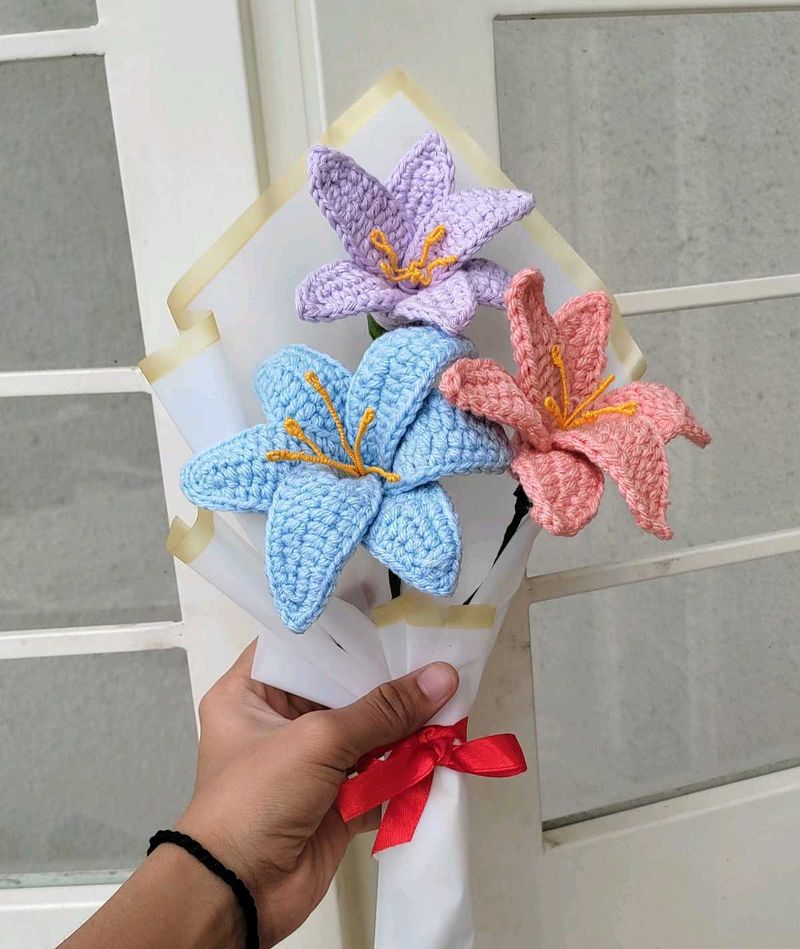 Handmade Crocheted Flower Bouquet