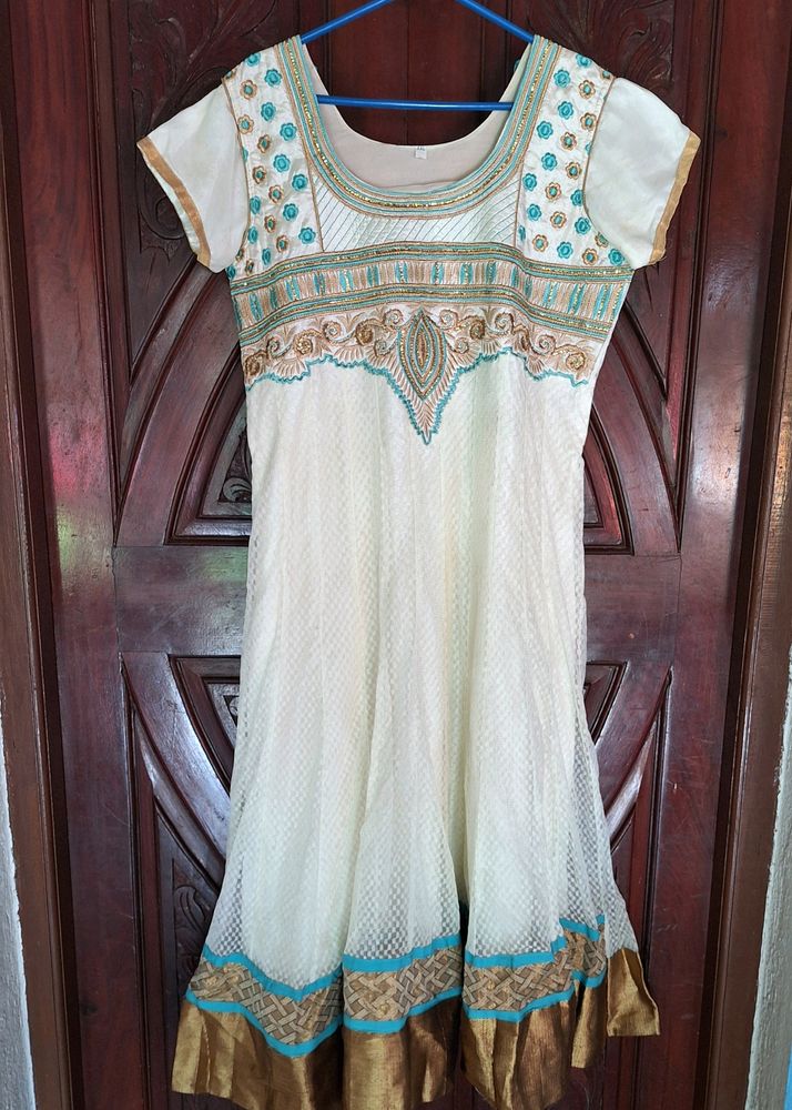 White Anarkali Top in XXL