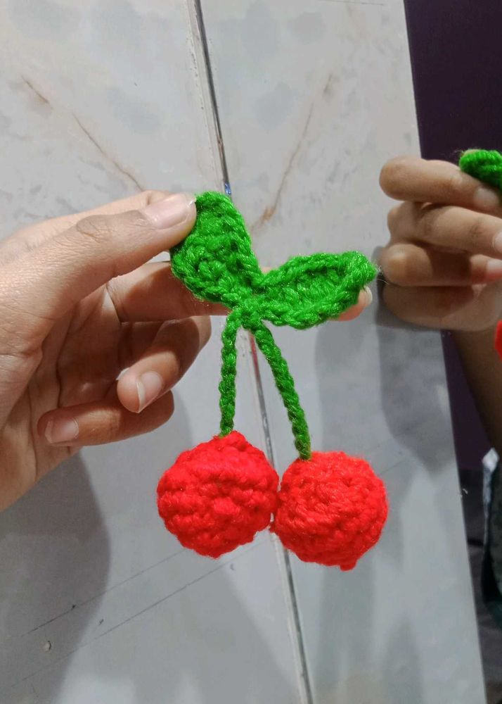 Handmade Crochet Cherry
