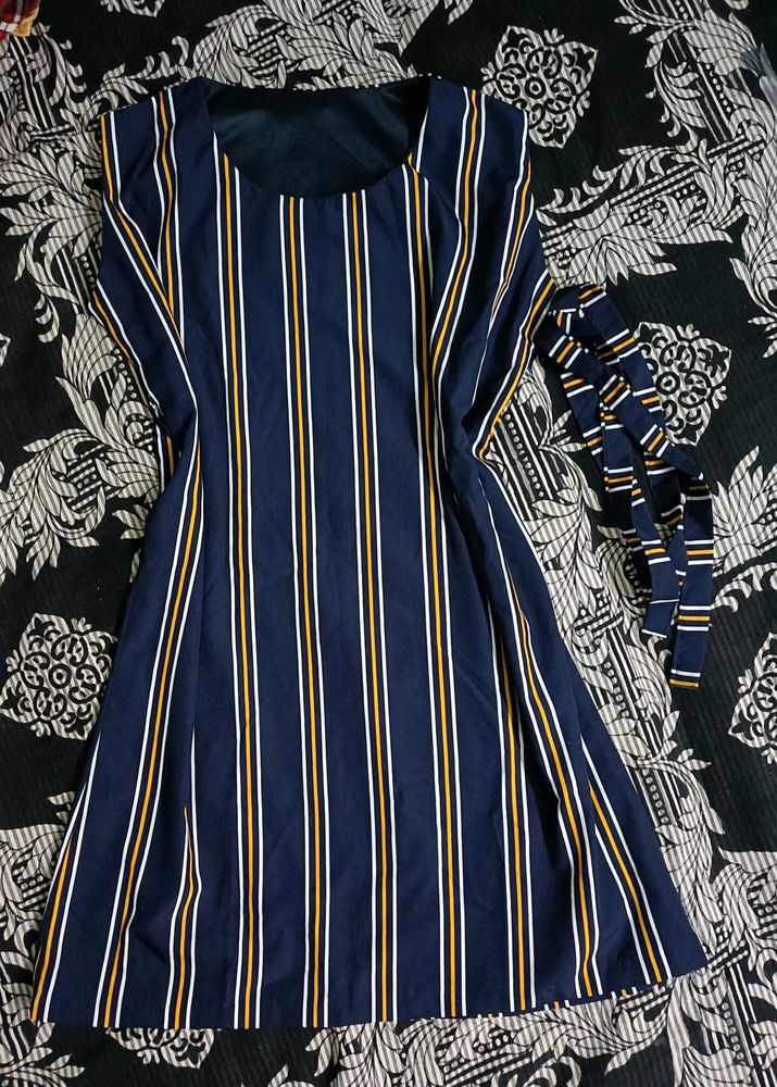 Striped Sleeveless Frock