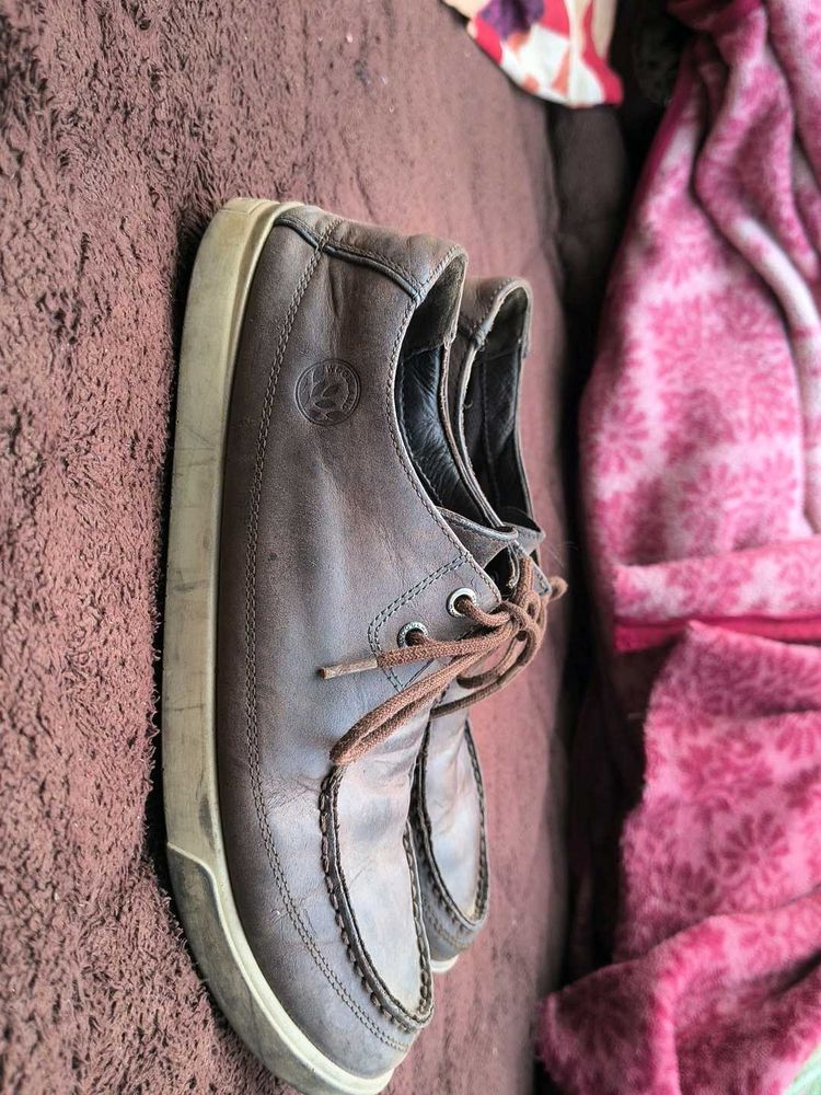 Brown Leather Casual Shoes