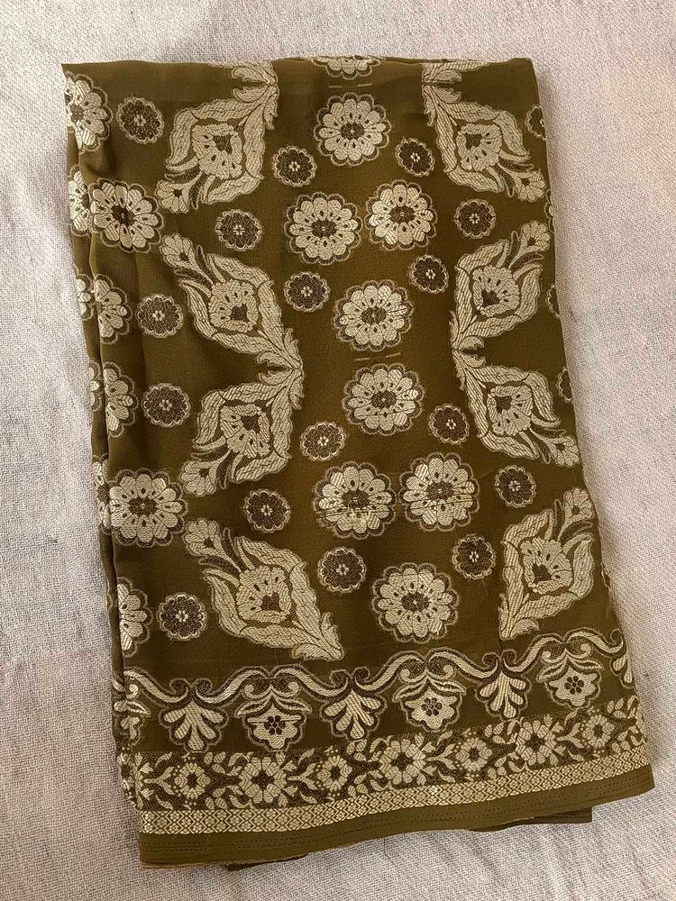 Soft Georgette Saree With Faul Attached