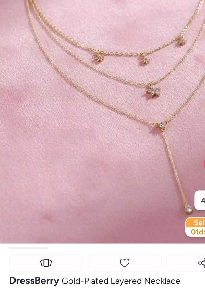 DressBerry Gold-Plated Layered Star Necklace