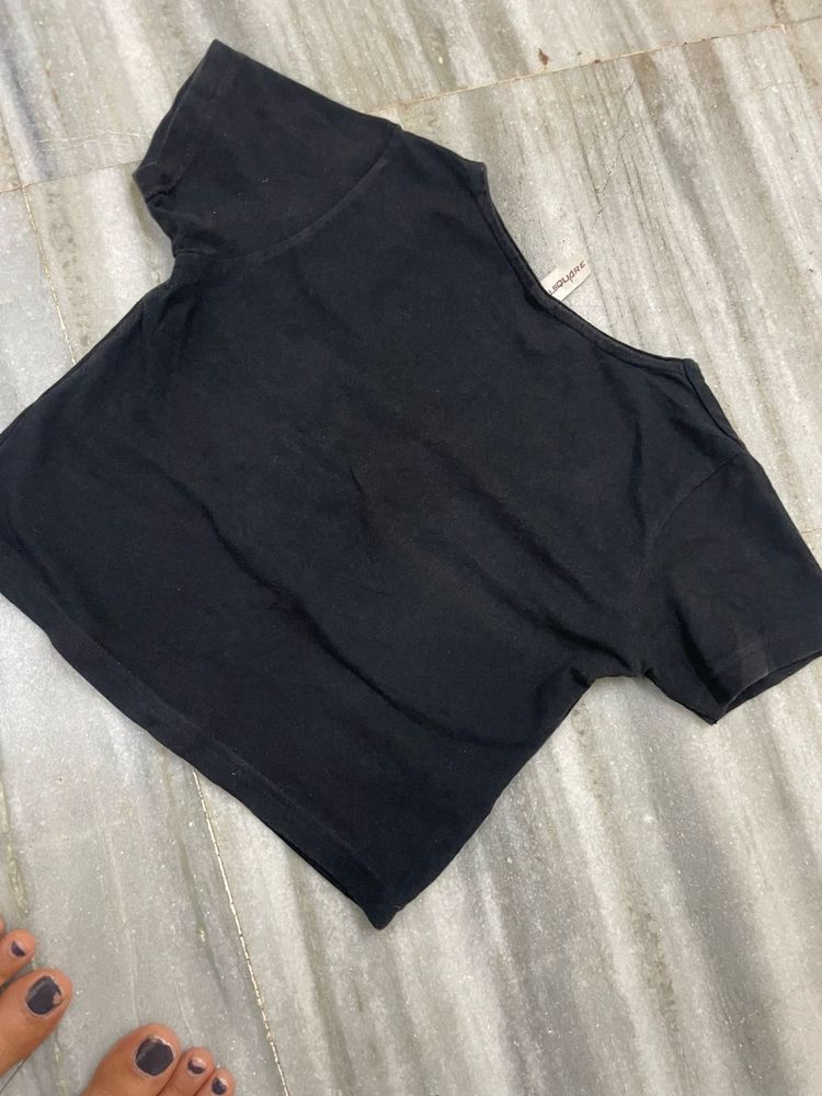 Black Crop Top
