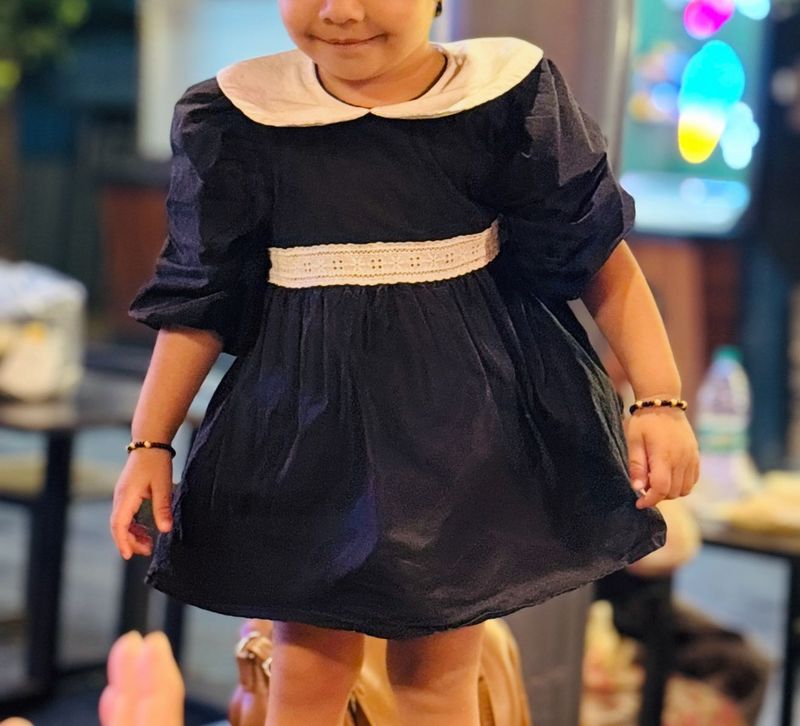 Cute Black Dress with Peter Pan Collar