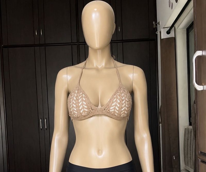 Crocheted Triangle Bikini Top