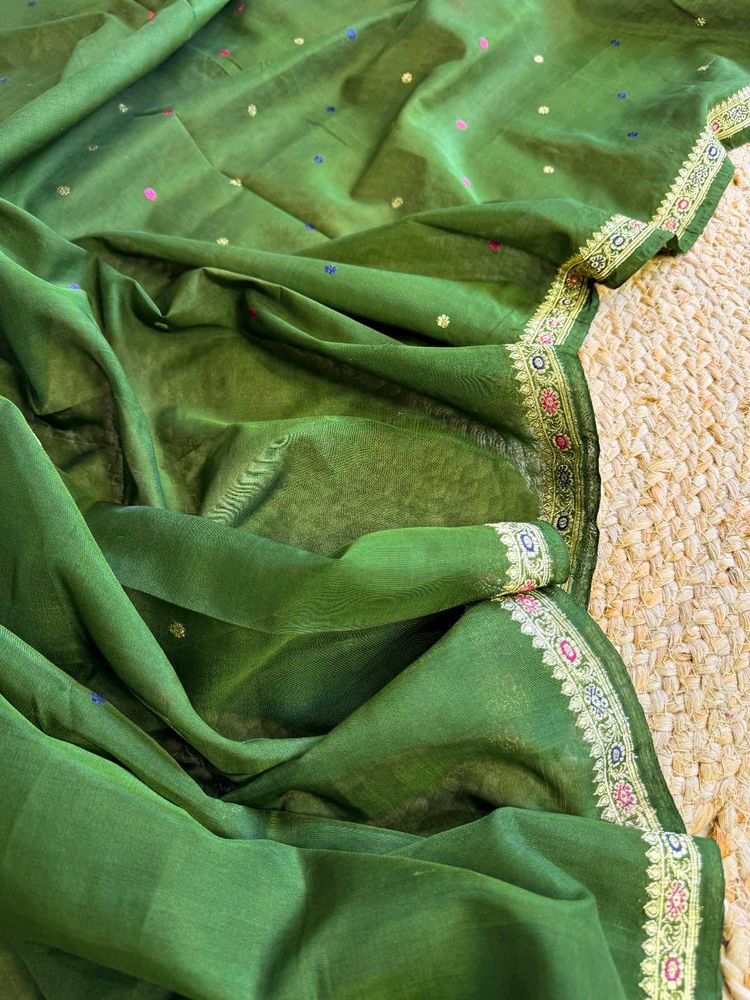 100% Pure Silk Chanderi Banarasi