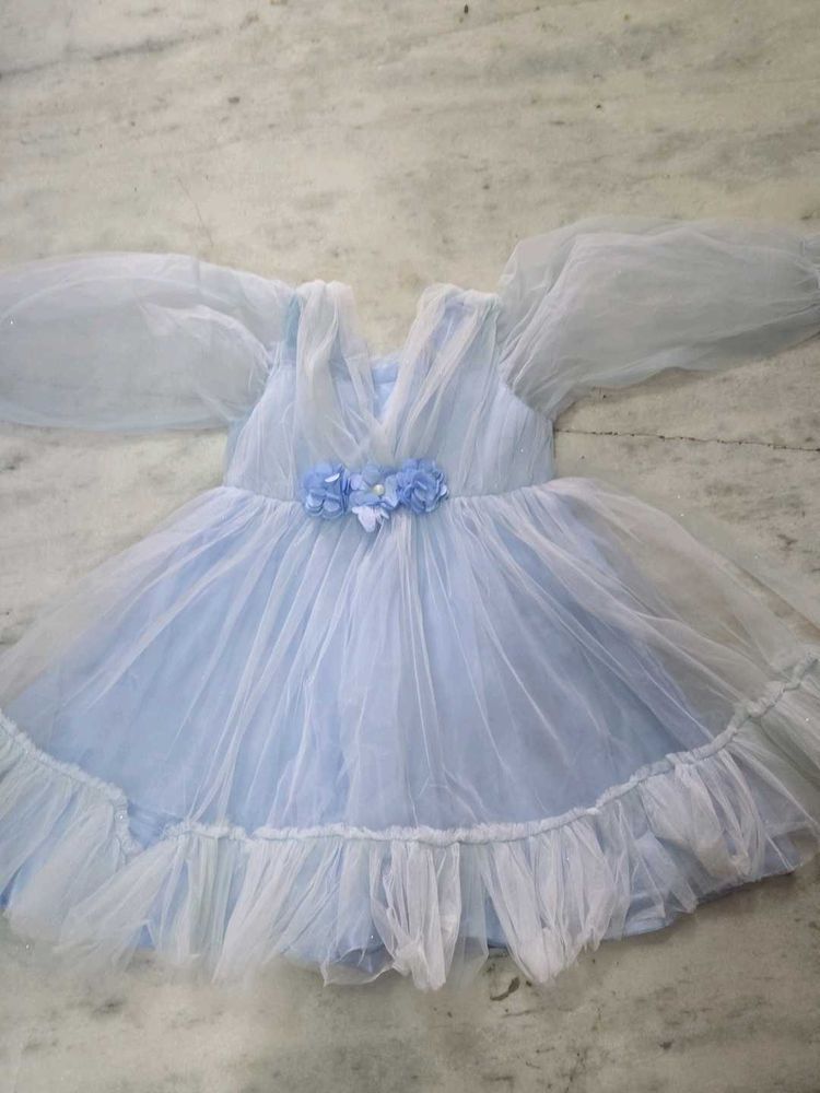 Baby Blue Tulle Party Dress