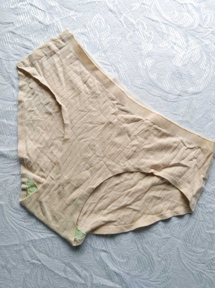 Comfortable Beige Ribbed Briefs