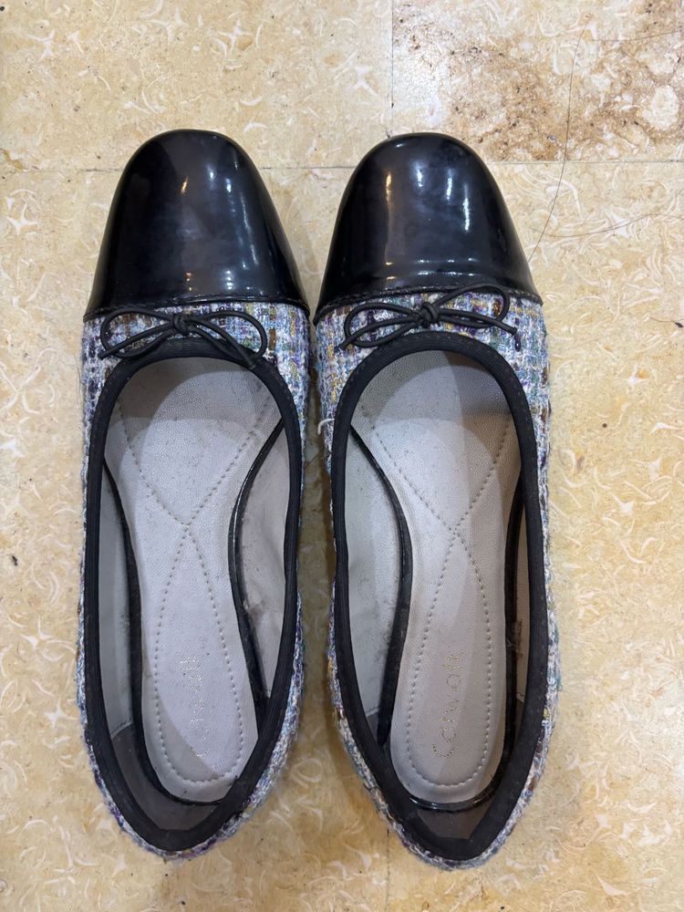 coquette Stylish Tweed Ballet Flats