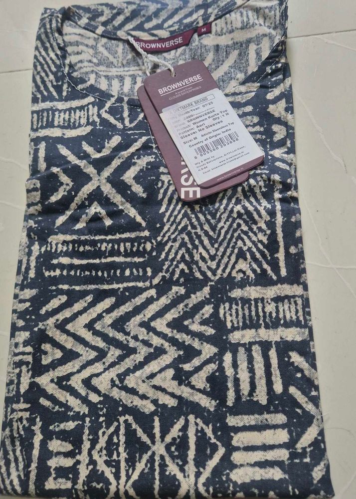 Brownverse Printed Kurta Top