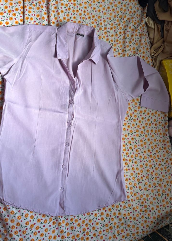 Lilac Button-Down Shirt