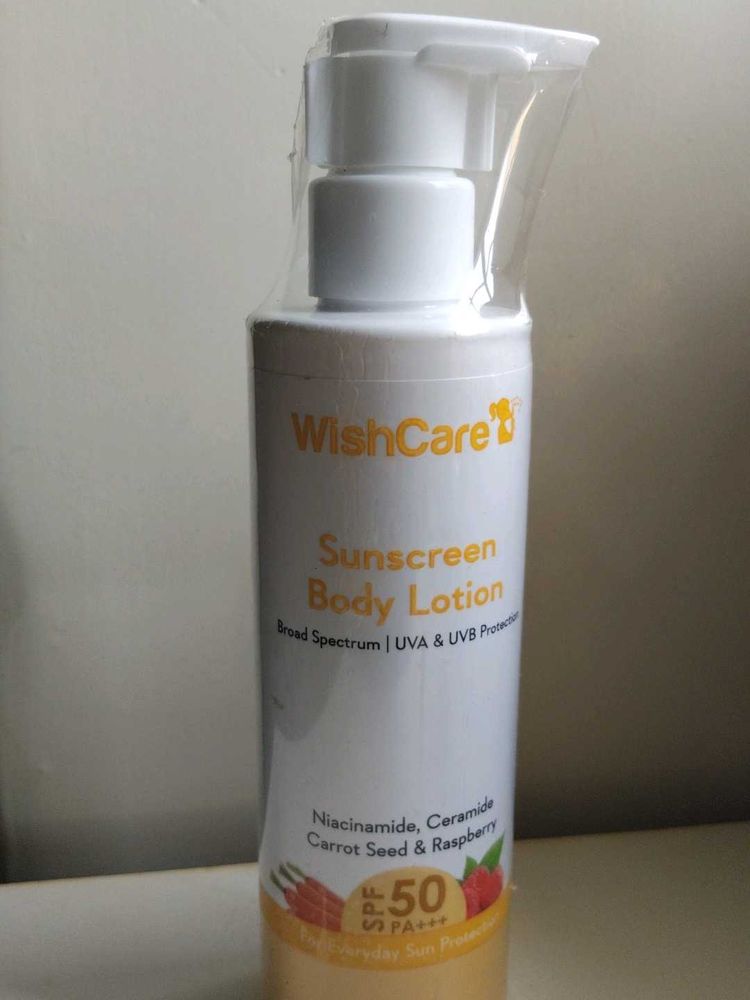 wishcare sunscreen body lotion spf 50+ with cerami