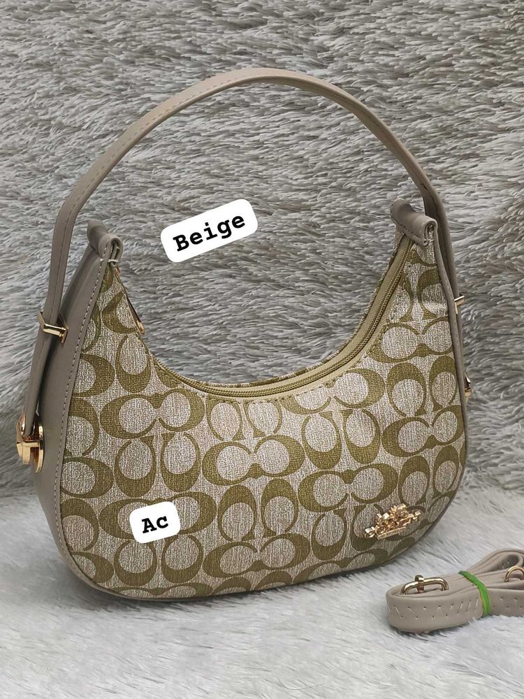 Stylish Beige Hobo Bag