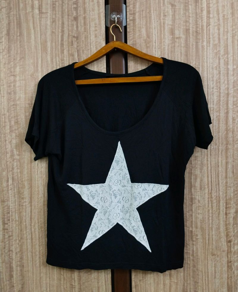 Black Star Design Top (36-38)