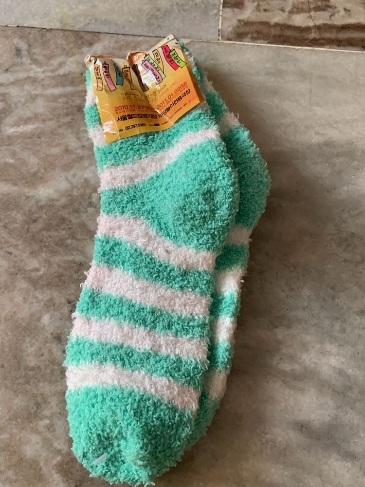 Cozy Striped Fuzzy Socks