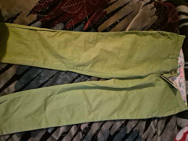 Green Casual Pants