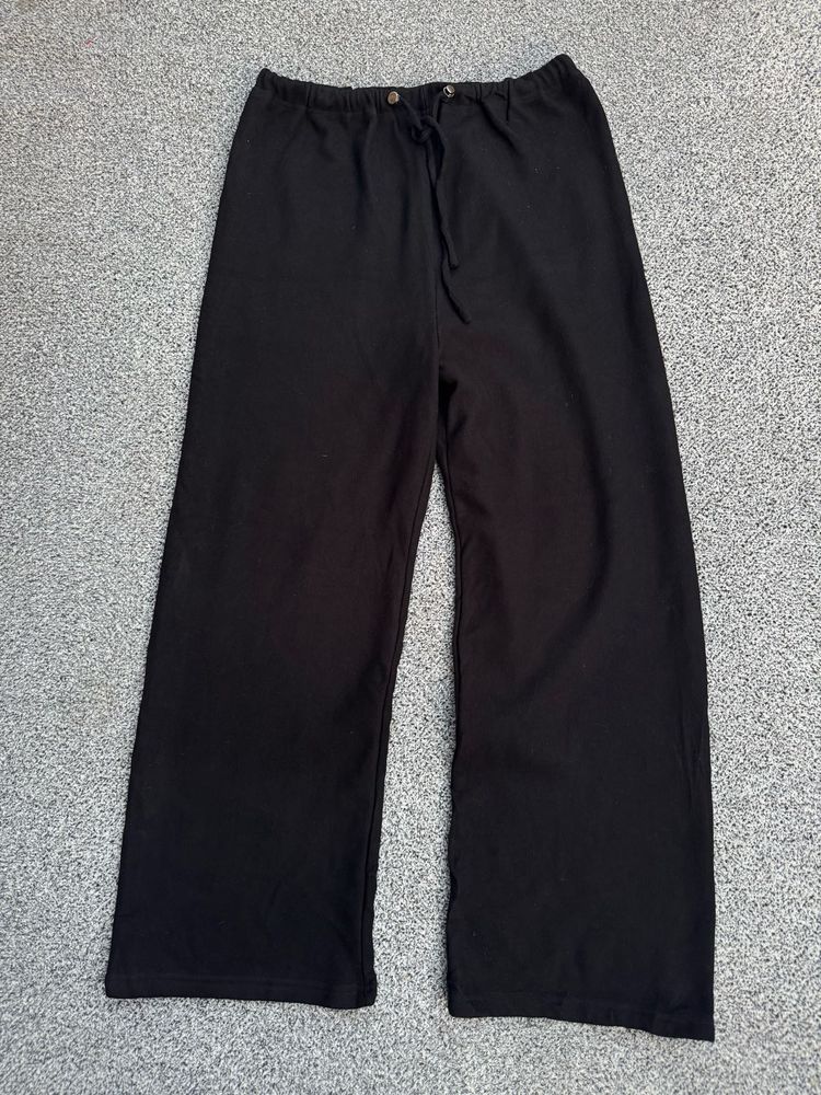 Black Wide Leg Casual Pants