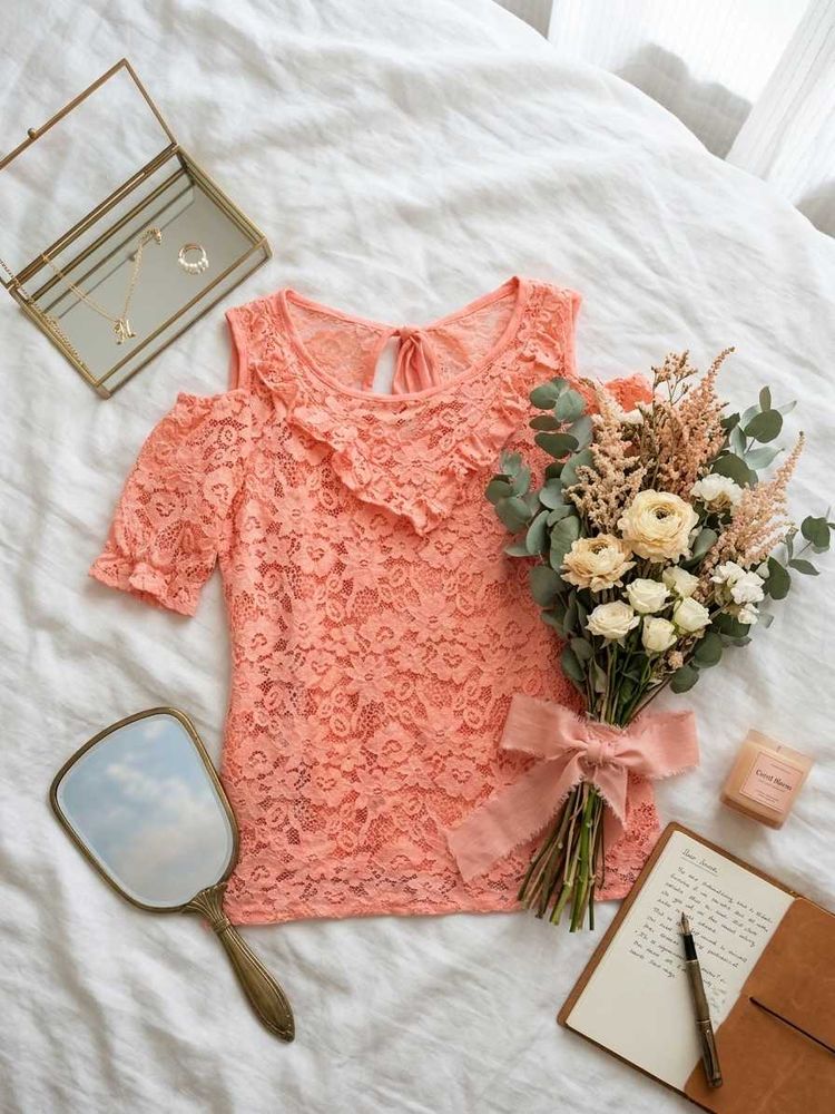 Chic Lace Cold Shoulder Top