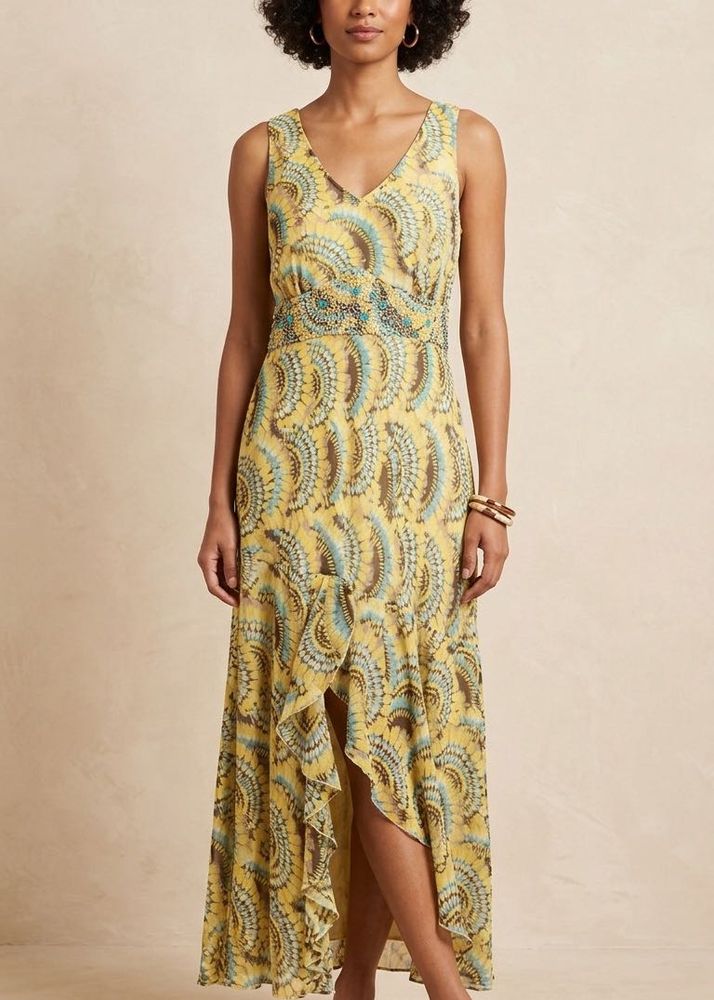 Combo Yellow Printed Maxi Dress &amp; multi color top