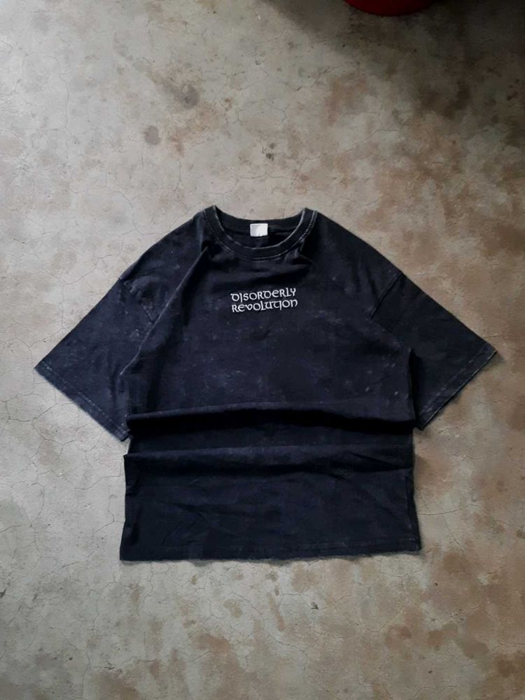 Graphic back Print acid washed Oversized T-Shirt