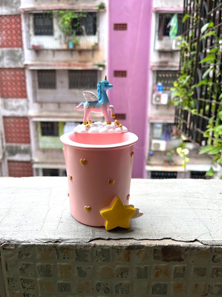 Unicorn Pink Ceramic Pen Holder / Stand