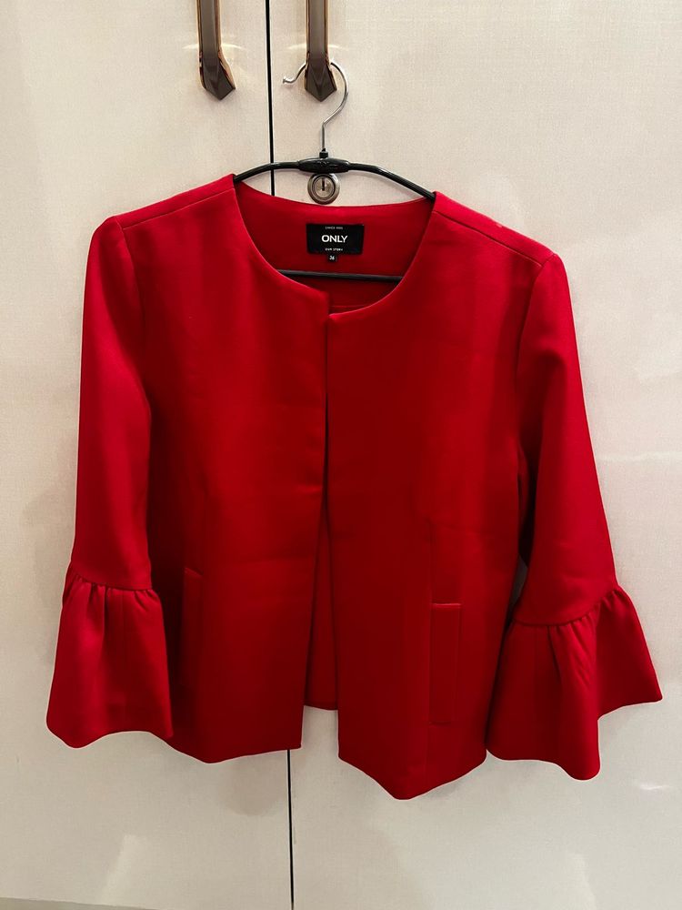Red Bell Sleeve Coat
