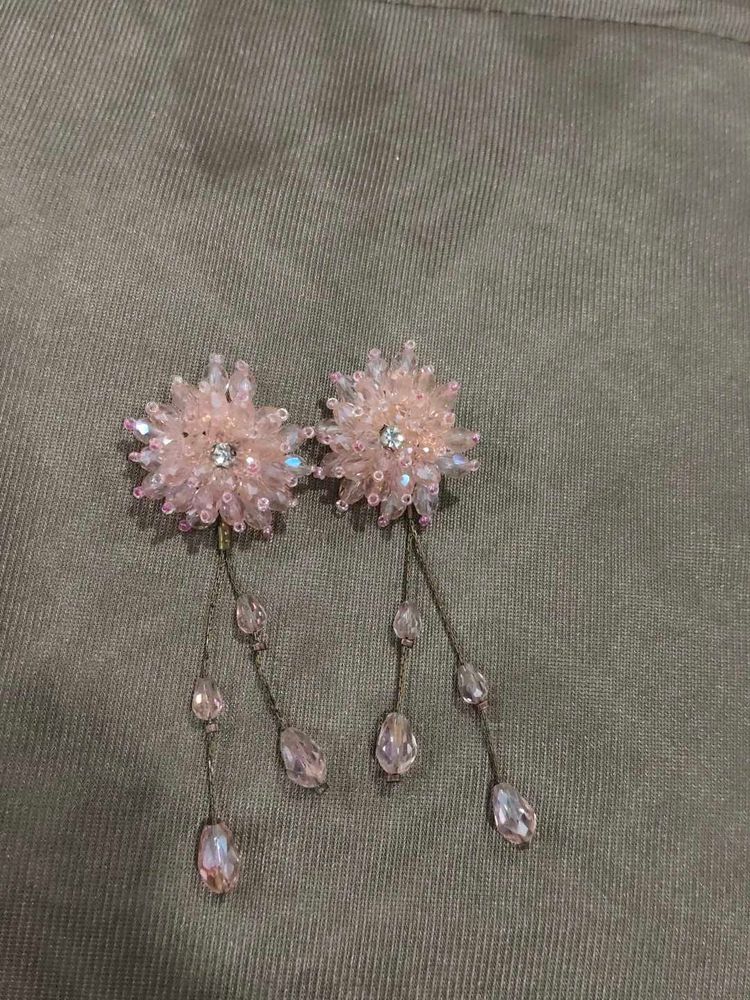 light pink earrings