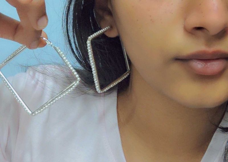 Square Pearl Earrings