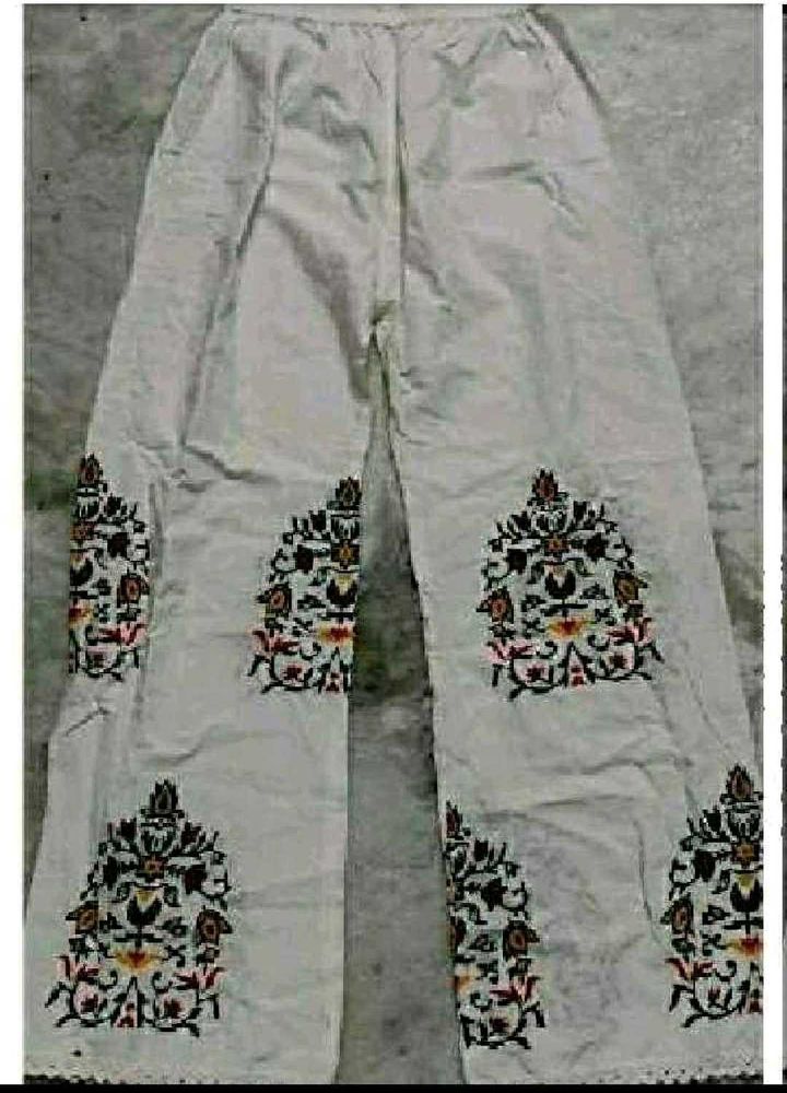 white cotton women pants