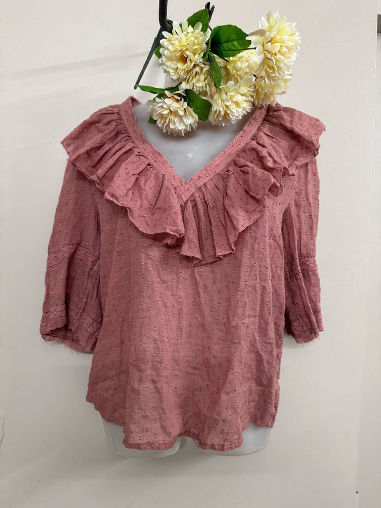 Blush Pink Blouse Top
