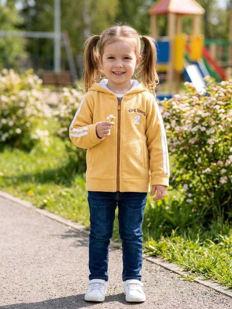Kids Yellow Zip-Up Hoodie