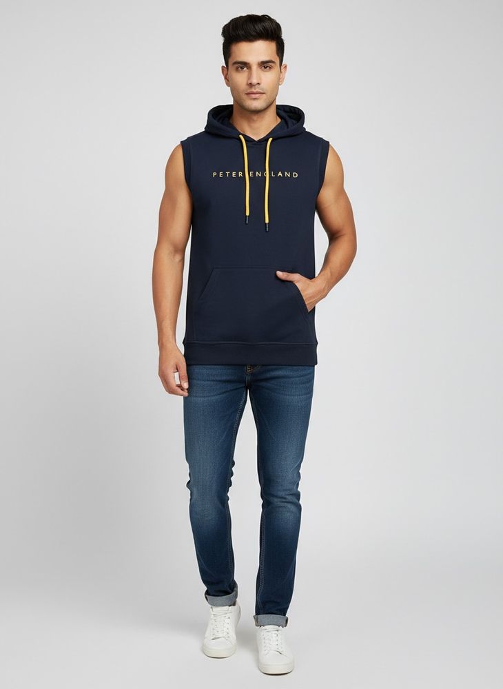 Peter England Sleeveless Hoodie
