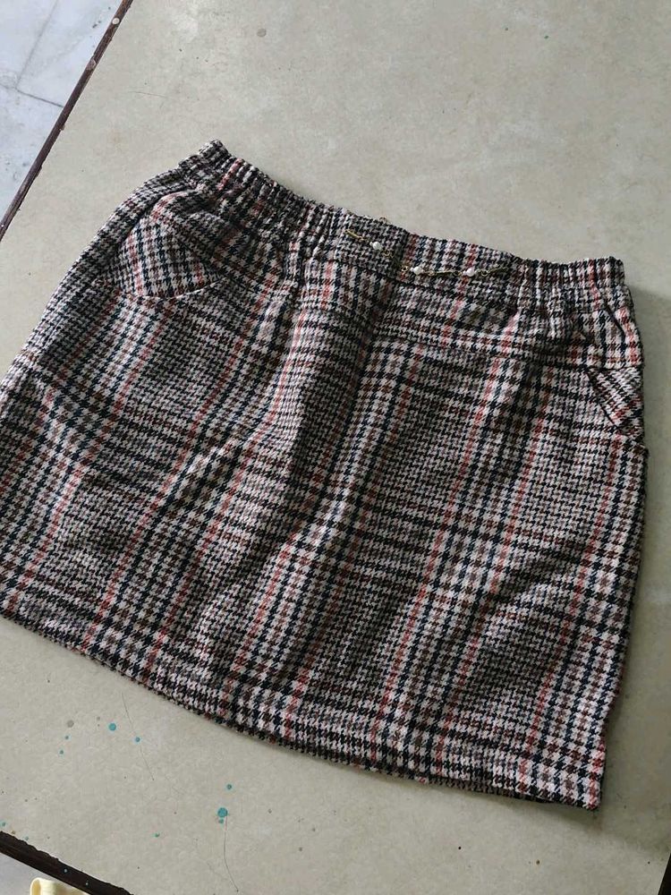 Plaid Mini Skirt