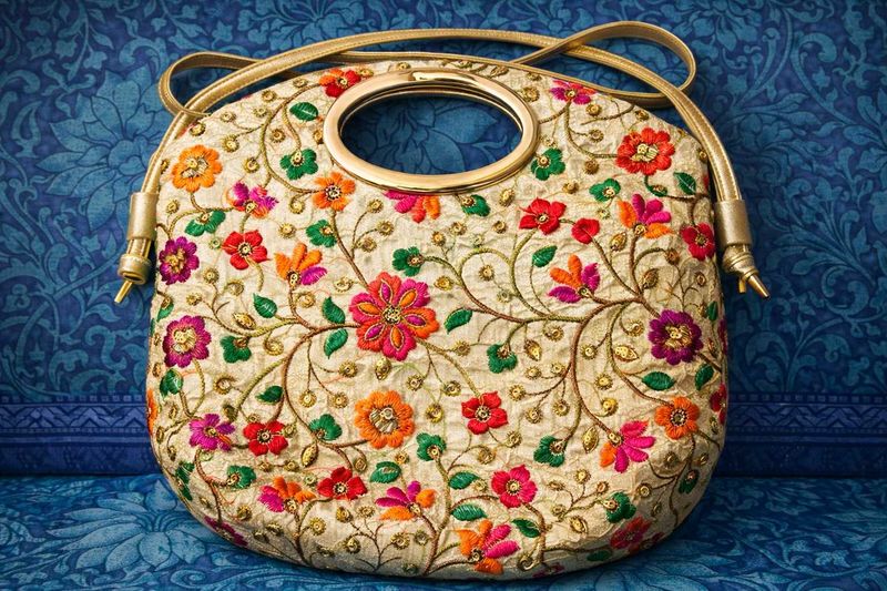 Floral Embroidered Handbag