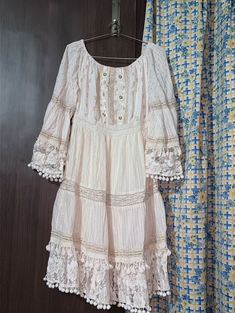 Bohemian Chic Off-Shoulder Tiered Dress