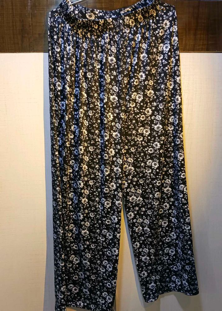 Floral Print Wide Leg Lower